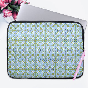 Capa Para Notebook Design Escandinavo Moderno Azul Verde Oliva