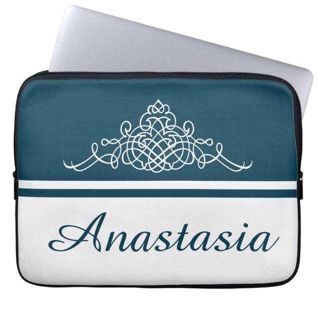 Capa Para Notebook Design floral elegante (Frente)