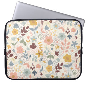 Capa Para Notebook Design Floral Retro Cujo