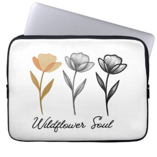 Capa Para Notebook Design floral selvagem moderno