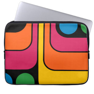 Capa Para Notebook Design Geométrico Estilo Retro Mod Anos 70