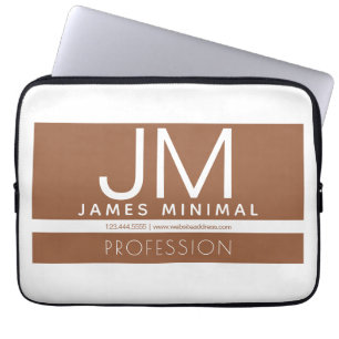 Capa Para Notebook Design Minimalista Profissional Moderno   Marrom e