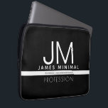 Capa Para Notebook Design mínimo profissional moderno | Preto & Branc<br><div class="desc">Modelo de design moderno e totalmente personalizável. Edite o que quiser!</div>