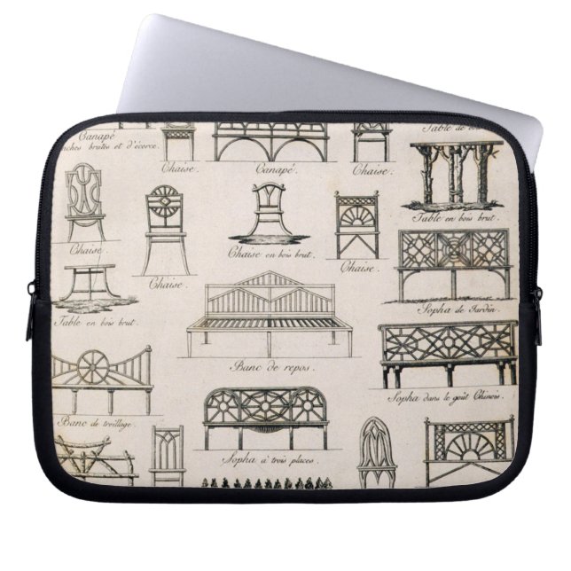 Capa Para Notebook Design para assentos de jardim, 'de um compêndio (Frente)