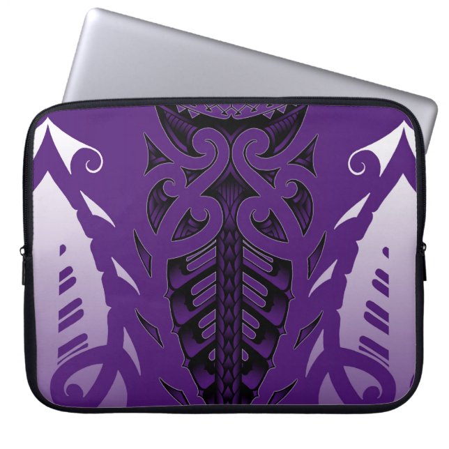 Capa Para Notebook Design roxo na moda do tatuagem em tribals (Frente)