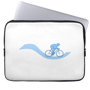 Capa Para Notebook Design temático do ciclismo à moda no azul