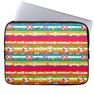 Capa Para Notebook Design vibrante de praia de verão