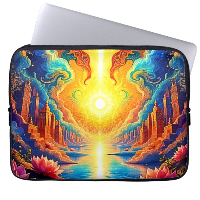 Capa Para Notebook Despertar Divino Light City (Frente)