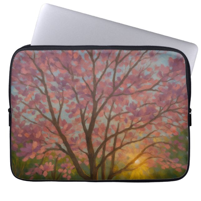 Capa Para Notebook Despertar primavera - Paisagem de Árvore em Sangue (Frente)