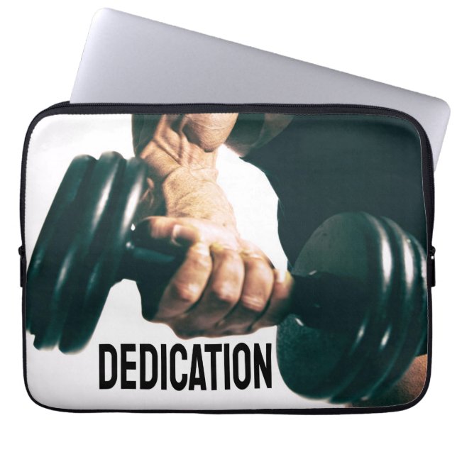 Capa Para Notebook Destimento Músculos de Workout Motivacional (Frente)