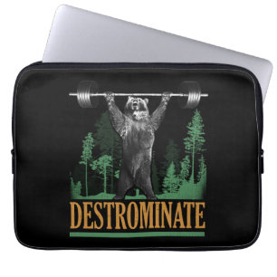 Capa Para Notebook Destrominar - Urso - Engraçado Workout Inspiracion