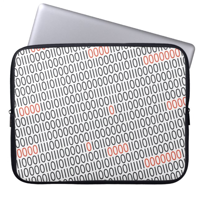 Capa Para Notebook Detalhes vermelhos do CÓDIGO BINÁRIO (Frente)