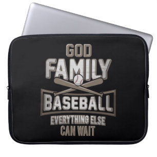 Capa Para Notebook Deus Família Beisebol Tudo o Mais Pode Esperar