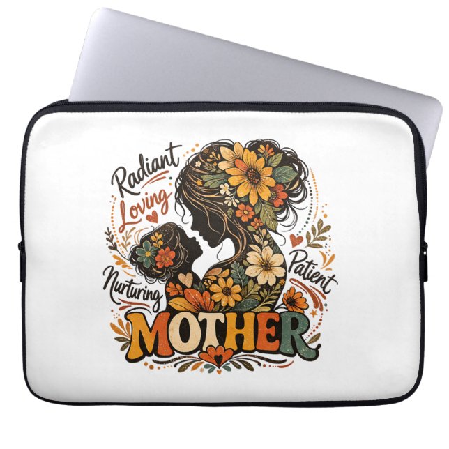 Capa Para Notebook Dia da Mãe Radiante Amorosa e Cuidadosa (Frente)
