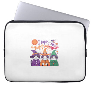 Capa Para Notebook Dia das Bruxas Ação de Graças Natal Feliz HalloTha