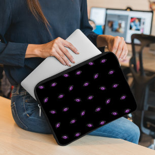 Capa Para Notebook Dia das Bruxas, Olhos Roxos, Doce ou Travessura, B