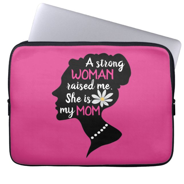 Capa Para Notebook Dia de as mães Rosa Forte Inspiracional (Frente)