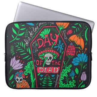Capa Para Notebook Dia de los Muertos: Conjunto de Cartão Festivo