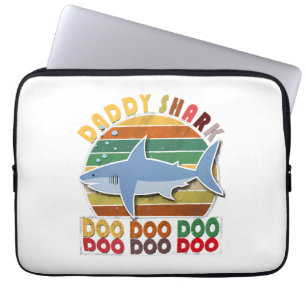 Capa Para Notebook Dia de os pais de Shark do Pai Vintage