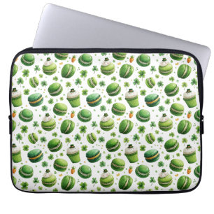 Capa Para Notebook Dia de São Patrício Macaron de Aquarela & Trevo
