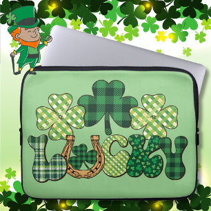 Capa Para Notebook Dia de São Patrício Verde Sortudo
