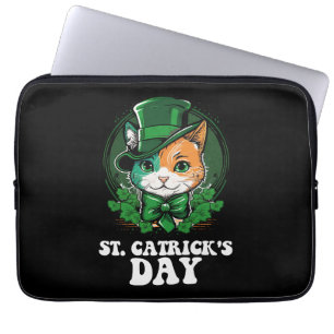 Capa Para Notebook Dia de St Catricks Amantes de Gatos Dia de São Pat