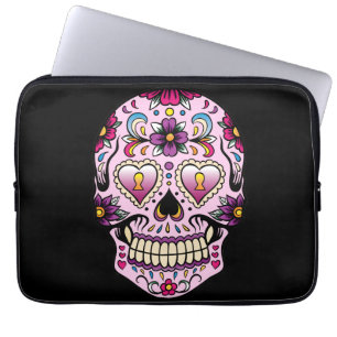Capa Para Notebook Dia do Crânio do Açúcar Morto Rosa
