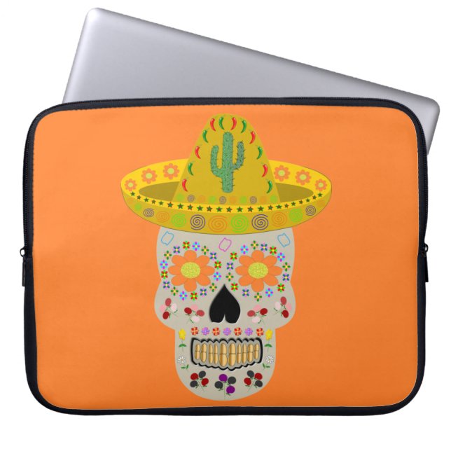 Capa Para Notebook Dia Mexicano do Crânio Morto (Frente)