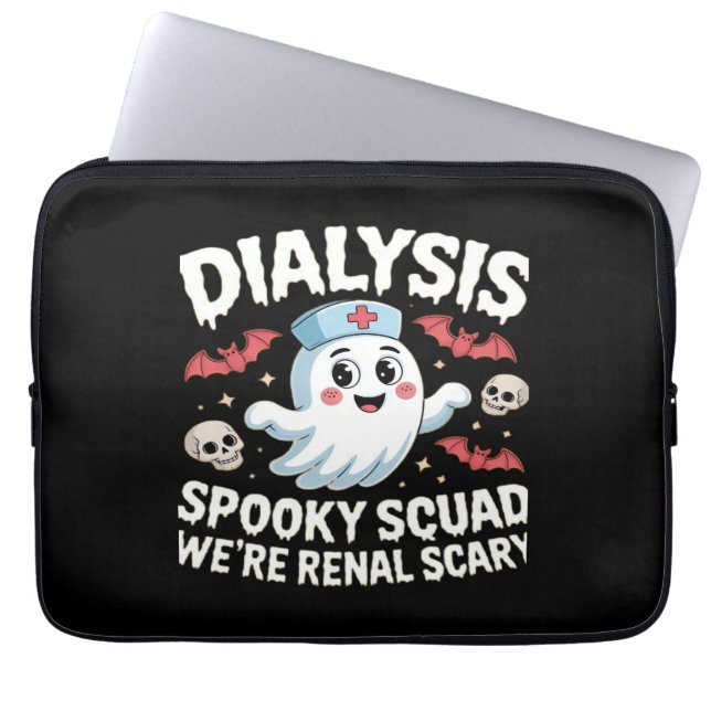 Capa Para Notebook Diálise Spooky Esquadrão Renal Nefrologia do Hallo (Frente)