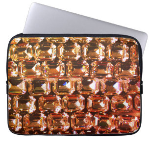Capa Para Notebook Diamantes amarelos, diamantes de laranja, gemstone