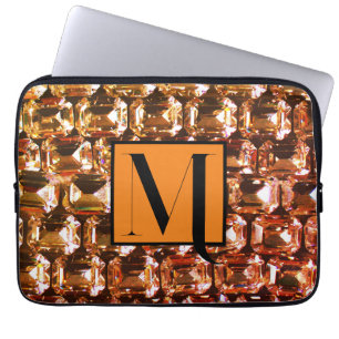Capa Para Notebook Diamantes amarelos, diamantes de laranja, gemstone