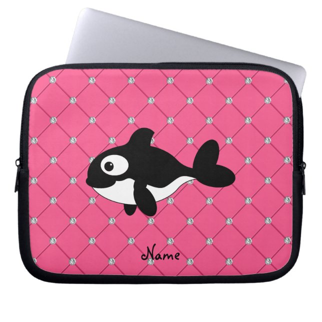Capa Para Notebook Diamantes conhecidos personalizados do rosa da (Frente)