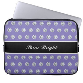 Capa Para Notebook Diamantes Elegantes em Estojo para Laptop Azul Lav