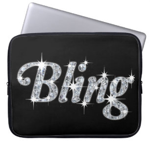Capa Para Notebook Diamantes prateados de brilho Texto a preto