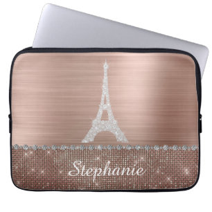 Capa Para Notebook Diamond Sparkle de Rosa personalizado