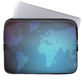 Capa Para Notebook Digital Dot World Map Gradient Art