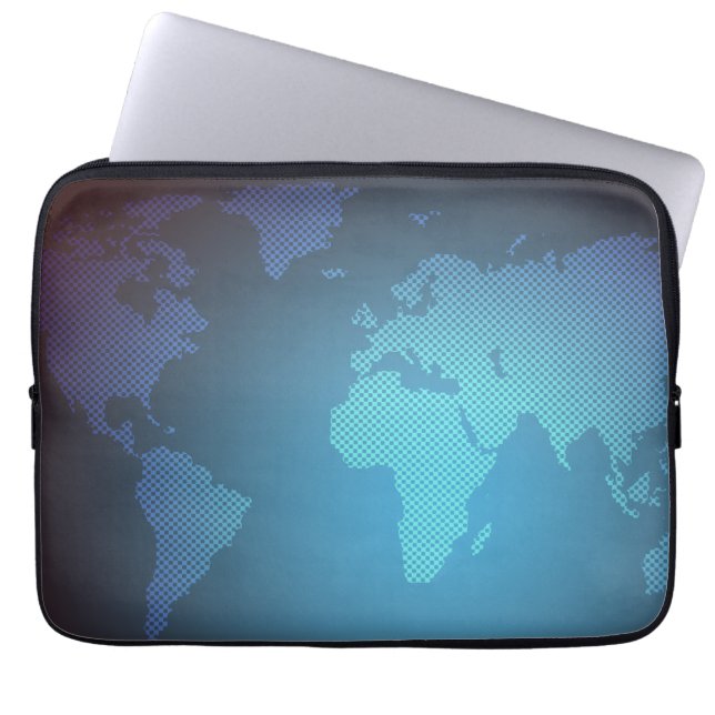 Capa Para Notebook Digital Dot World Map Gradient Art (Frente)