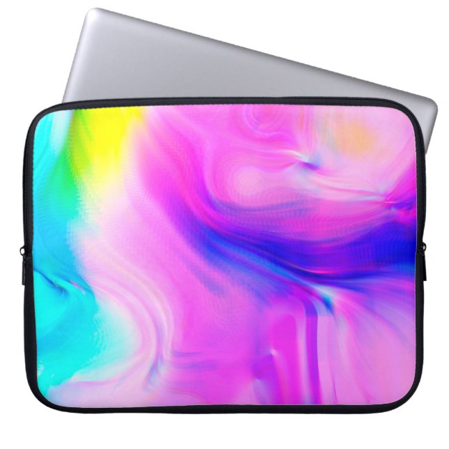 Capa Para Notebook Digital effects. Multicolor abstract background. C (Frente)