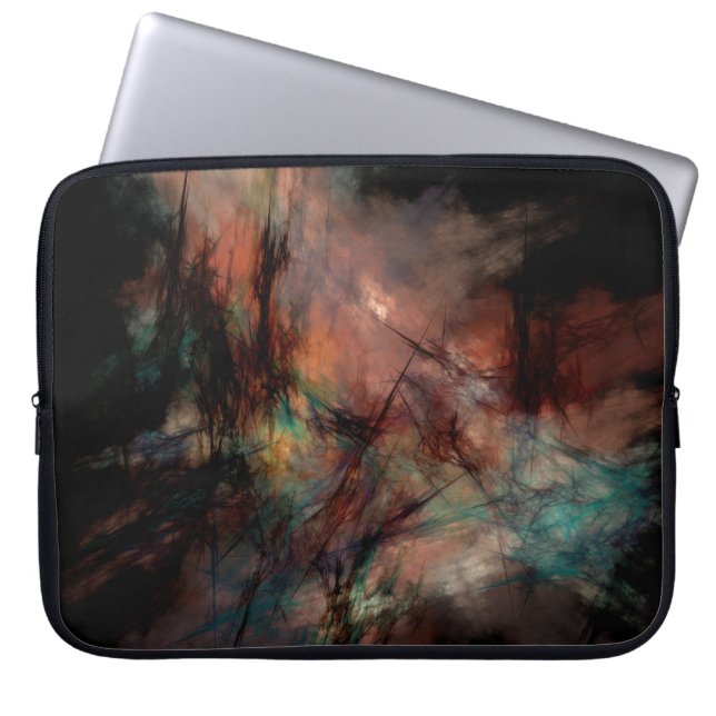 Capa Para Notebook digital fractal abstrato (Frente)