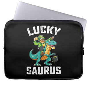 Capa Para Notebook Dino Lucky Saurus T Rex Dia de São Patrício