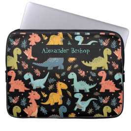 Capa Para Notebook Dinossauro Gato Personalizado