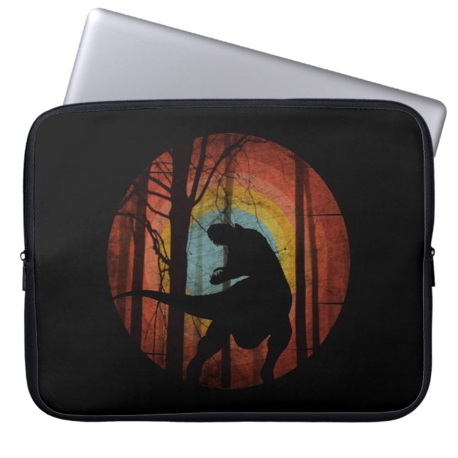 CAPA PARA NOTEBOOK DINOSSAURO NA FLORESTA DE MADEIRA (Frente)