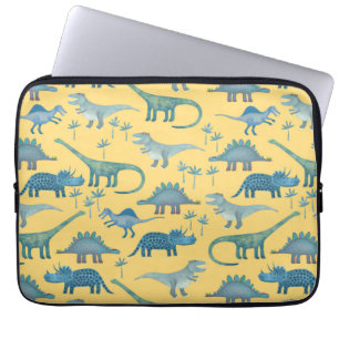 Capa Para Notebook Dinossauros Amarelo Sol