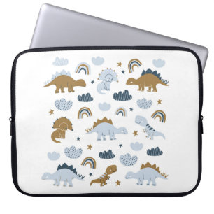 Capa Para Notebook Dinossauros desenhados à mão em estilo escandina
