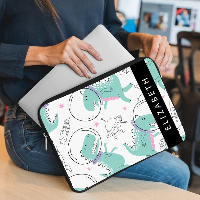 Capa Para Notebook Dinossauros Espaciais, Dinossauros Bonitos, Estrel (Criador carregado)