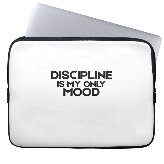 Capa Para Notebook Discipline Is My Only Mood Minimalist  (Frente)