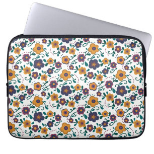 Capa Para Notebook Ditzy Folk Art Retro Daisy, de 70 anos, em Jewel T