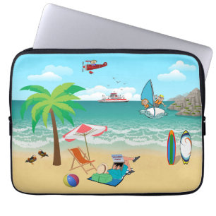 Capa Para Notebook Diversão à Beira-Mar