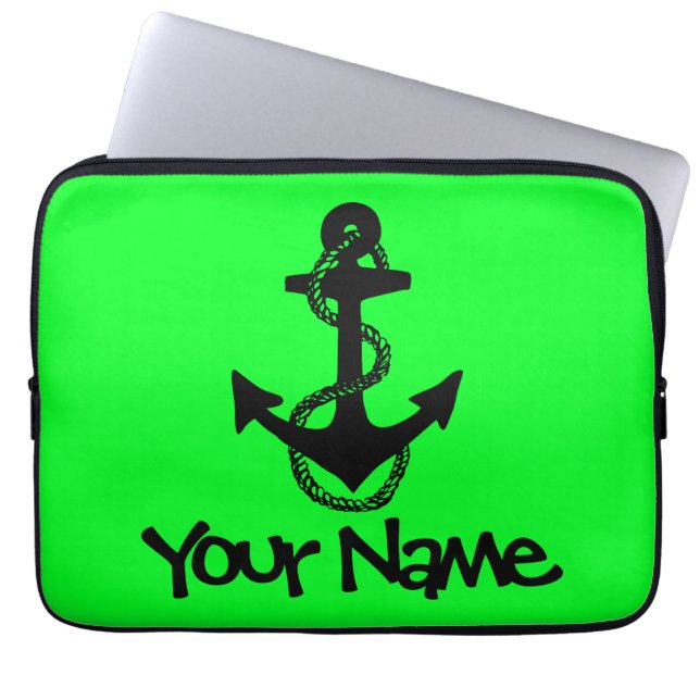 Capa Para Notebook diversão brilhante com SEU NOME + ANCHOR | (Frente)