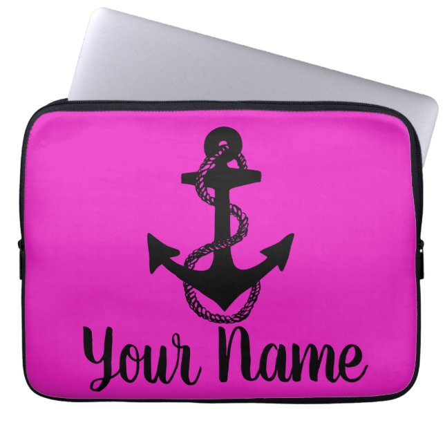 Capa Para Notebook diversão brilhante com SEU NOME + ANCHOR | (Frente)